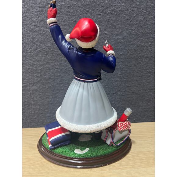 Danbury Mint Dallas Cowboys Mrs Claus 10” Christmas Cheerleader Read - Picture 3 of 12
